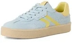 Plateausneaker TAMARIS, Damen, Gr. 39, blau (hellblau, gelb), Lederimitat,