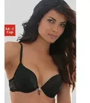 Push-up-BH LASCANA, Damen, Gr. 85, Cup C, schwarz, Microtouch, Obermaterial: 87%