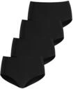 LASCANA Taillenslip 4er-Pack, aus elastischer Baumwolle
