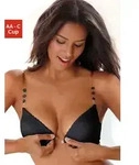 Push-up-BH LASCANA "B&uuml;gel-BH, Dirndl-BH", Damen, Gr. 75, Cup A, schwarz,...