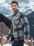 Outdoorjacke LERROS "Karierte Outdoor-Hemdjacke in Woll-Optik", Herren, Gr. M,