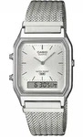 Chronograph CASIO VINTAGE, edelstahlfarben, grau, Armbanduhren, Damen, Chronograph,
