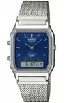 Chronograph CASIO VINTAGE, silberfarben, blau, Armbanduhren, Damen, Chronograph,