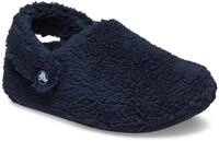 Hausschuh CROCS "Kids' Classic Cozzzy Slipper", Damen, Gr. 34, Warmfutter, navy,