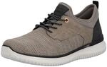 Slip-On Sneaker RIEKER, Herren, Gr. 42, beige (beige, schwarz), Lederimitat, Textil,