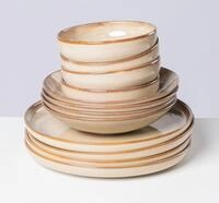 gipfelst&uuml;ck Tafelservice "Teller Set, Geschirr-Set, Service Nebelwald" Scandi-Style,