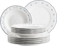 M&Auml;SER Tafelservice "Lova" Teller Set, mit dekorativem Punktmuster