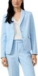 Jackenblazer S.OLIVER BLACK LABEL, Damen, Gr. 34, light blau, Web, Obermaterial: 50%