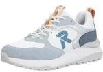 Keilsneaker RIEKER SPORT, Damen, Gr. 38, wei&szlig;, hellblau, Synthetik, Textil, Schuhe,
