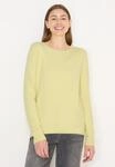 Strickpullover CECIL, Damen, Gr. L (42), iced gelb, Web, 37% Baumwolle, 34%