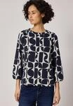 3/4-Arm-Shirt STREET ONE, Damen, Gr. 34, shadowed navy, Jersey, Obermaterial:...