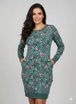 Ragwear Sweatkleid "MENITA FLOWERS O" Eingrifftaschen mit kurzer Passform, aus
