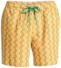 Boardshorts QUIKSILVER "Stretch Printed Volley 16", Herren, Gr. L, gelb (mineral gelb