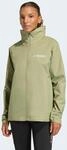 Regenjacke ADIDAS TERREX "W MT ESS 2L R J", Damen, Gr. XS, gr&uuml;n (tent gr&uuml;n),