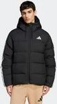 Winterjacke ADIDAS SPORTSWEAR "ESSENTIALS CLIMAWARM 3-STREIFEN PUFFER MIT KAPUZE",