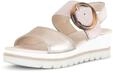 Keilsandalette GABOR "Gabor Sandalen Veloursleder", Damen, Gr. 40, rosa (gold, rosa),
