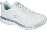 Berufsschuh SKECHERS "BOUNTIFUL - QUICK PATH", Damen, Gr. 38, wei&szlig;, silberfarben,