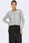Strickjacke JDY "JDYCHLOE LIFE L/S CARDIGAN KNT NOOS", Damen, Gr. XS, grau (light