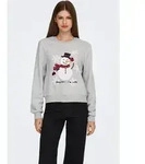 ONLY Weihnachtssweatshirt "ONLYDA XMAS L/S O-NECK BOX SWT", Baumwollmischung, regular