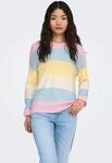 ONLY Strickpullover "ONLATIA L/S STRIPE PULLOVER KNT NOOS" Viskosemischung, regular