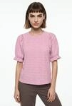 Kurzarmshirt ONLY "ONLNEW SMILLA LIFE S/S PUFF TOP JRS", Damen, Gr. XS, roseate