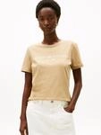 Tommy Hilfiger Kurzarmshirt "REG CORP LOGO C-NK mit Logoschriftzug und...