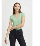 Kurzarmshirt PIECES "PCKAMALA TEE NOOS BC", Damen, Gr. S, sprucestone, Single Jersey,