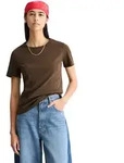 T-Shirt MARC O'POLO DENIM "aus weichem Rippjersey", Damen, Gr. XXS, hazelnut...