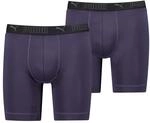 PUMA Langer Boxer "PUMA MEN SPORT MICROFIBER LONG BOXERS 2P" mit Logo-Bund