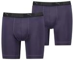 Langer Boxer PUMA "PUMA MEN SPORT MICROFIBER LONG BOXERS 2P", Herren, Gr. L, lila