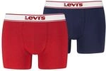 Levis Boxer "LEVIS MEN VNTG HTR BOXER BRIEF 2P" 2er Pack, ohne Eingriff, uni,