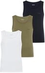BOSS Tanktop "3P RibClassic BOSS ONE" Ton in Ton Stickerei auf der Brust