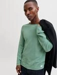 Jack & Jones Rundhalspullover "JJEHILL KNIT CREW NECK NOOS" Baumwolle, regular fit