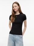 Tommy Jeans Kurzarmshirt "TJW ESSENTIAL RIB SHORT SLEEVE EXT" Baumwollmischung...