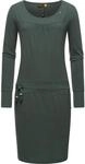 Ragwear Jerseykleid "Penellope" Eingrifftaschen Lang&auml;rmliges Damen Baumwoll-Kleid