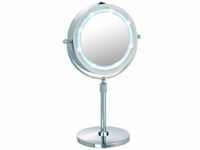Kosmetikspiegel WENKO "Lumi" Spiegel Gr. B/H/T: 21 cm x 38 cm x 13,5 cm, grau