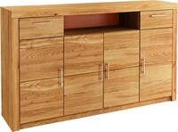 VOGL M&ouml;belfabrik Highboard "Toronto" opt. Glast&uuml;ren, teilmassiv, Rahmenoptik, Made