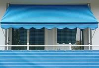 Angerer Freizeitm&ouml;bel Klemmmarkise blau-wei&szlig;, Ausfall: 150 cm, versch. Breiten
