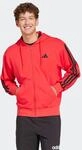 Kapuzensweatshirt ADIDAS SPORTSWEAR "ESSENTIALS 3-STREIFEN FRENCH TERRY", Herren, Gr.