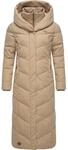 Steppmantel RAGWEAR "Natalka Extralong", Damen, Gr. XS (34), grau (taupe),