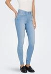 ONLY High-waist-Jeans "ONLBLUSH HW SKINNY ANK DNM REA008 NOOS" Bleach Wash f&uuml;r einen