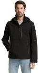 Softshelljacke TOM TAILOR, Herren, Gr. 3XL, schwarz, Web, Obermaterial: 100%