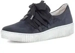 Plateausneaker GABOR, Damen, Gr. 37, blau (dunkelblau, marine), Veloursleder, Schuhe