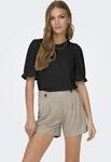 Kurzarmshirt ONLY "ONLNEW SMILLA LIFE S/S PUFF TOP JRS", Damen, Gr. XS, schwarz,