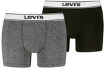 Levis Boxer "LEVIS MEN VNTG HTR BOXER BRIEF 2P" 2er Pack, ohne Eingriff, uni,
