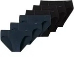 Slip SCHIESSER "Slip 6er Pack", Herren, Gr. XL, schwarz (schwarz, blau),