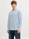 Jack & Jones Langarmhemd "JJESUMMER LINEN BLEND SHIRT L/S SN" Baumwollmischung,