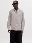 Jack & Jones Langarmhemd "JJESUMMER LINEN BLEND SHIRT L/S SN" Baumwollmischung,