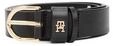 Tommy Hilfiger Lederg&uuml;rtel "ESSENTIAL EFFORTLESS 2.5 cm breit GOLD" Logoemblem,