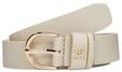 Tommy Hilfiger Lederg&uuml;rtel "ESSENTIAL EFFORTLESS 2.5 cm breit GOLD" Logoemblem,